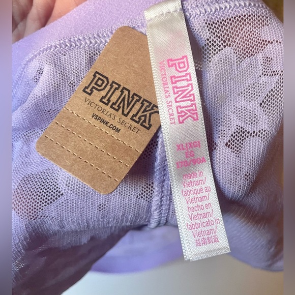 lace fabric Hiphuggers, by PINK Size: XL, Color: Lavender - Picture 3 of 4